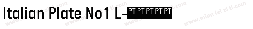 Italian Plate No1 L字体转换